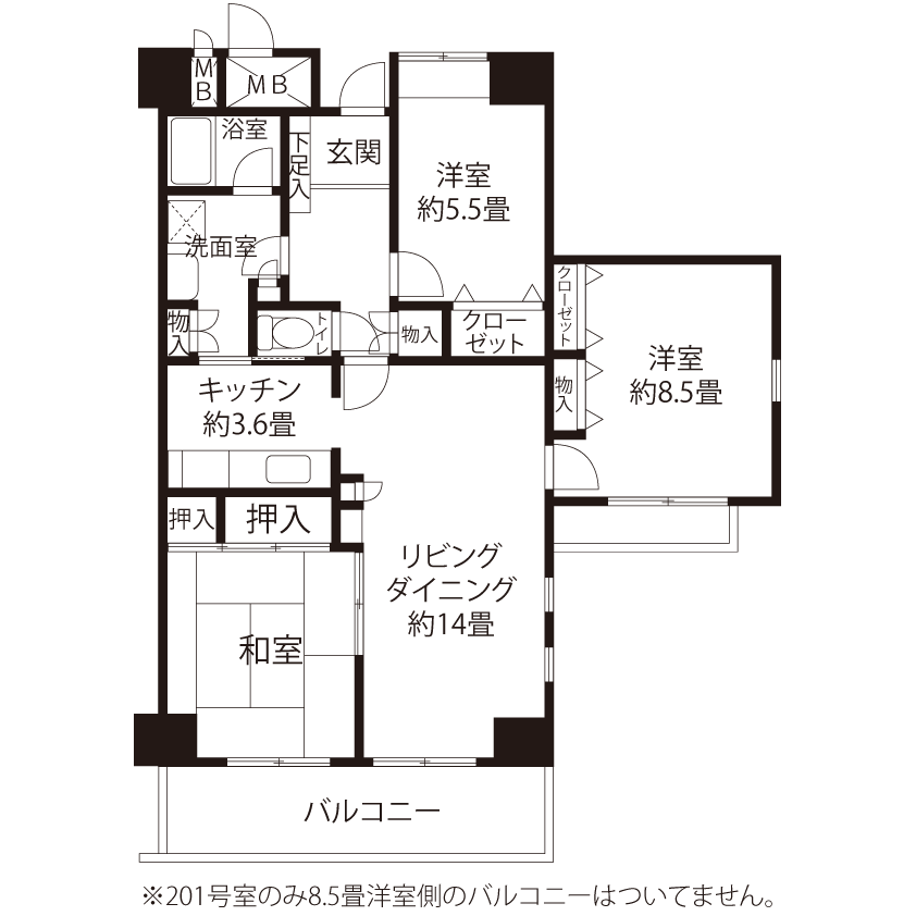 トミンハイム南篠崎町五丁目 A5033 間取り図