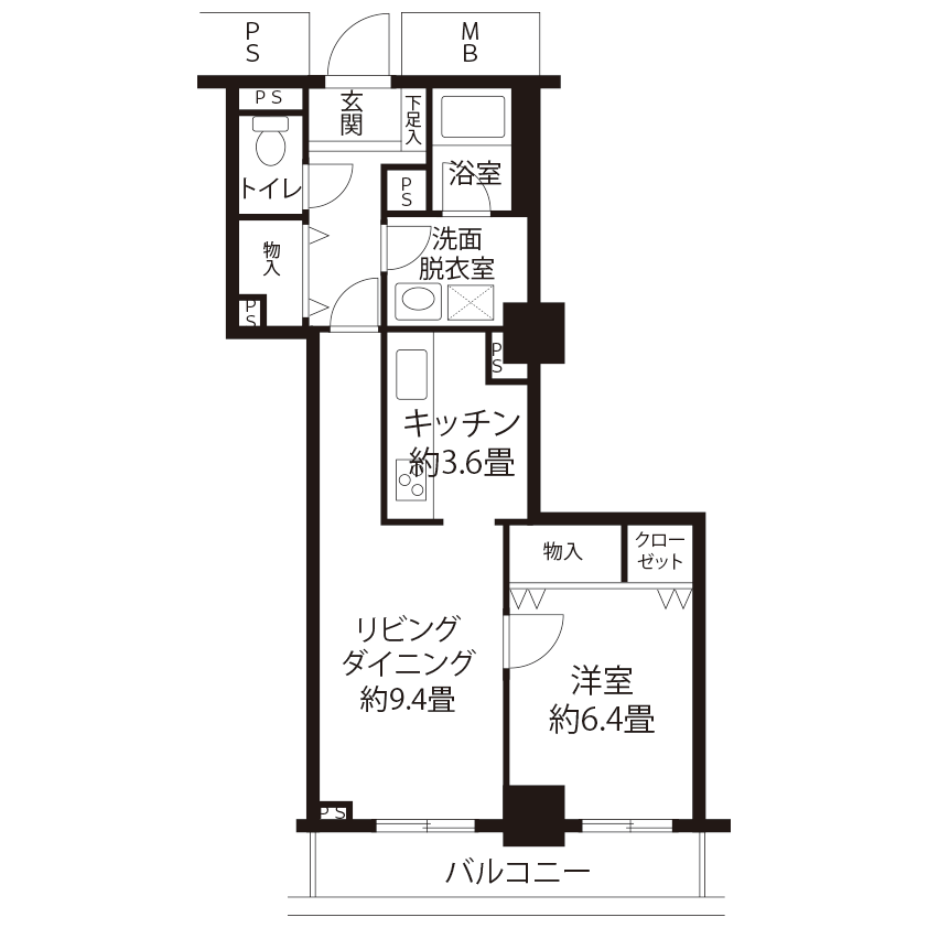 A5061タイプの間取り図
