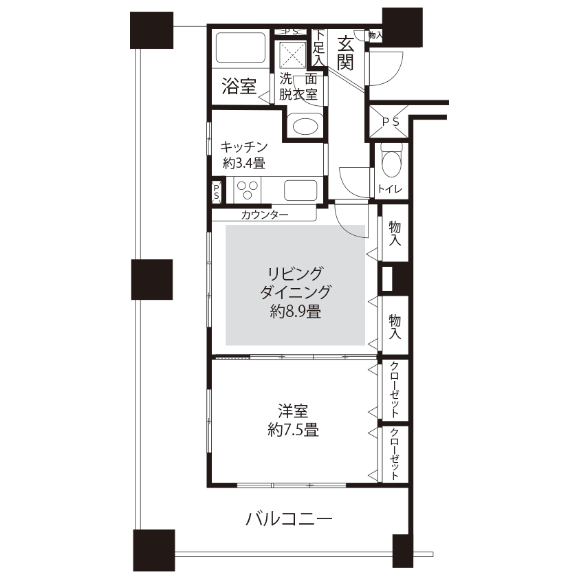 A6021タイプの間取り図