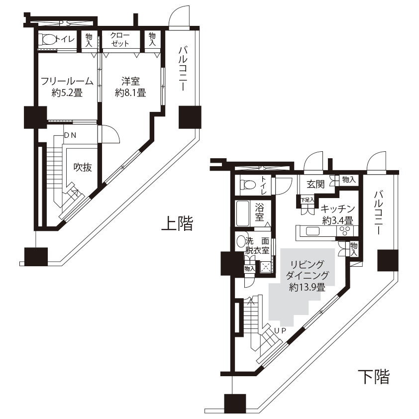 A6022タイプの間取り図