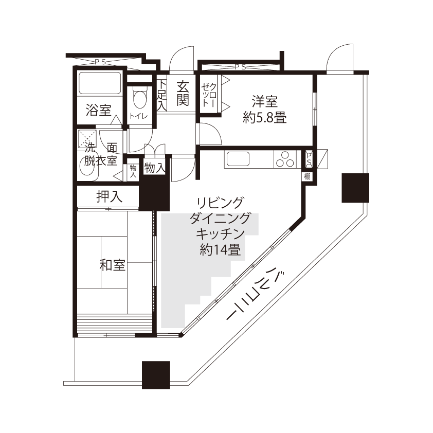 A6023タイプの間取り図