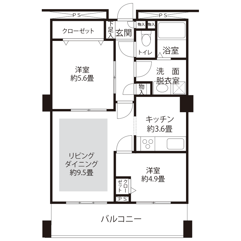 エミエルタワー竹の塚 A6023 間取り図