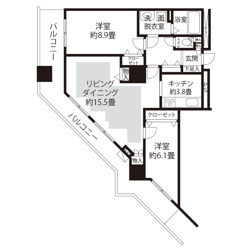 A6024タイプの間取り図