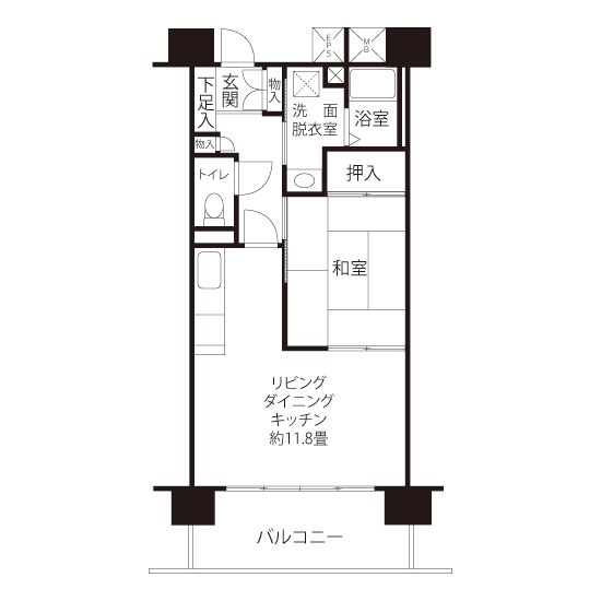 A8121タイプの間取り図