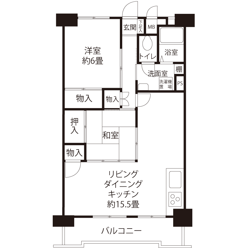 C1401タイプの間取り図