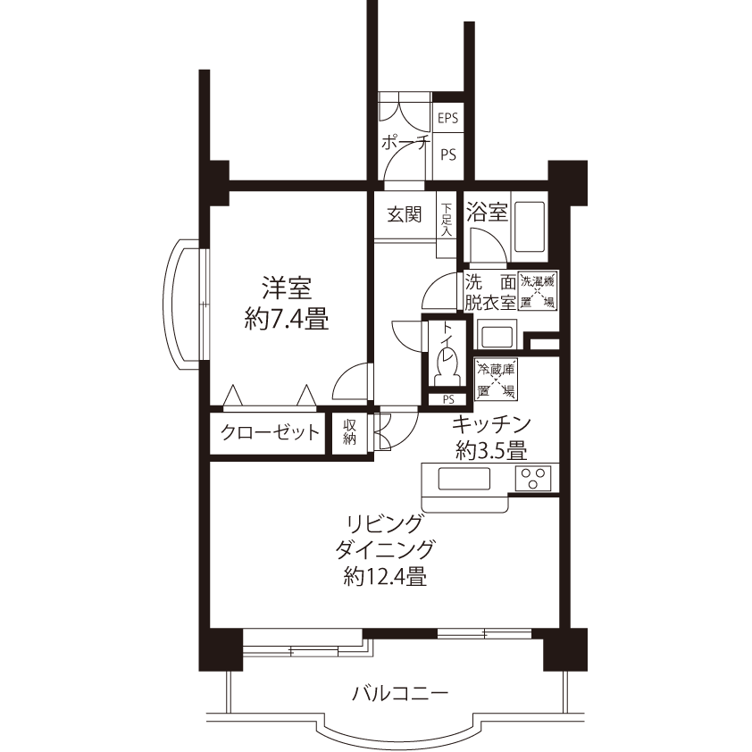 トミンハイム玉川田園調布 C5051 間取り図