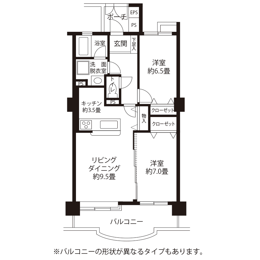 C5053タイプの間取り図
