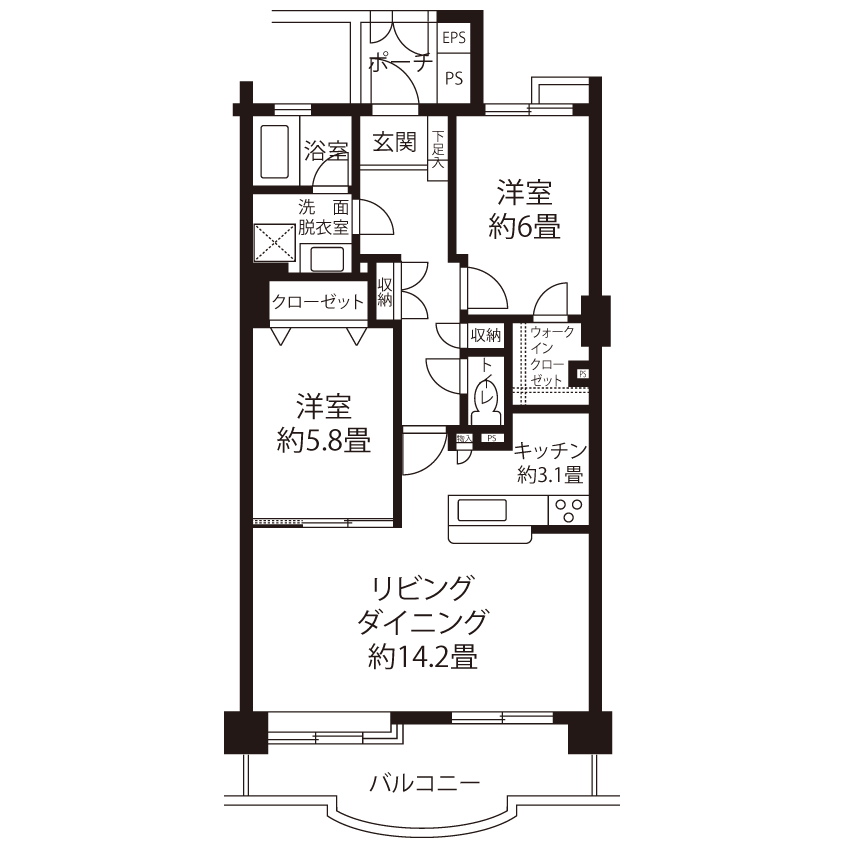 トミンハイム玉川田園調布 C5054 間取り図