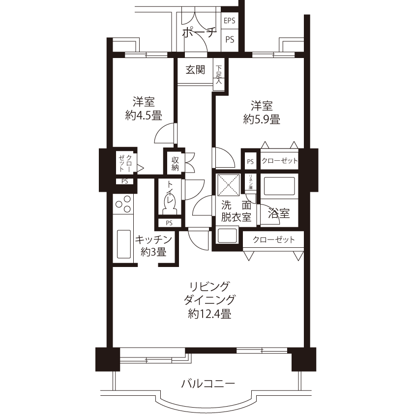 C5055タイプの間取り図