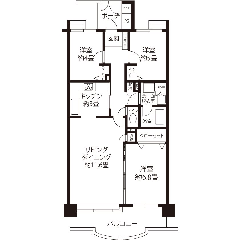 C5056タイプの間取り図