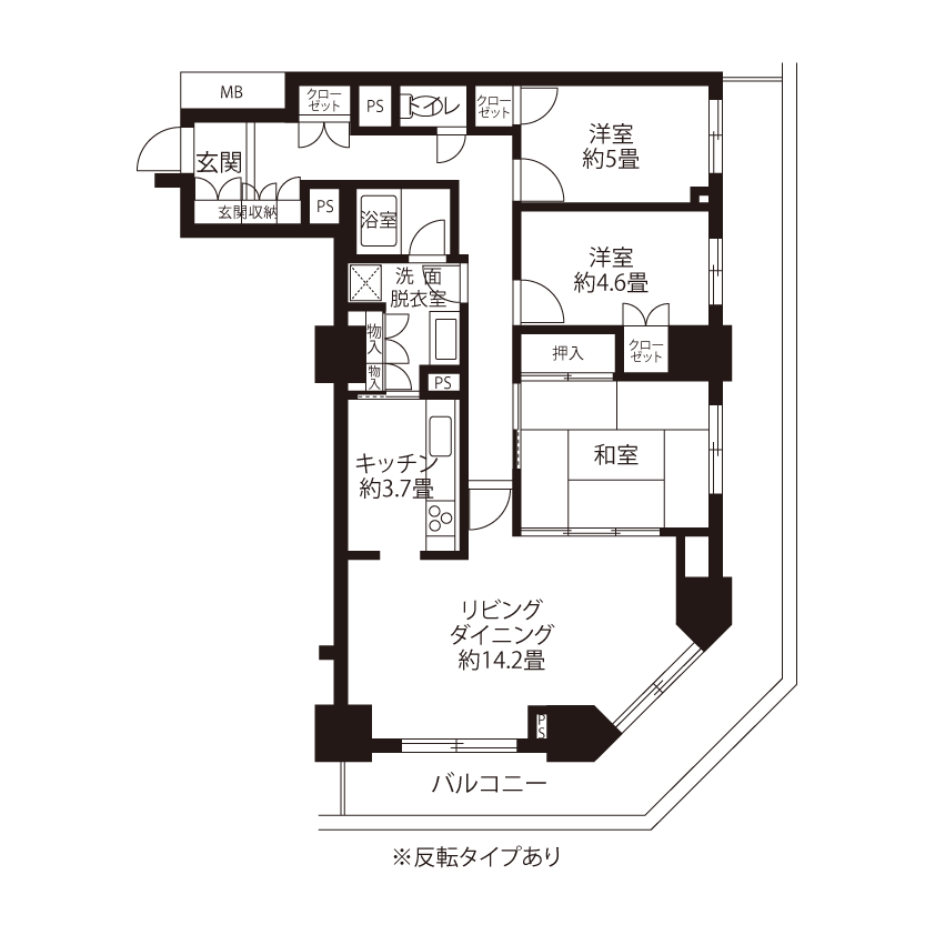 C5102タイプの間取り図