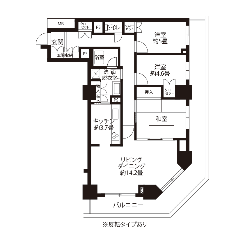 トミンタワー東雲 C5102 間取り図