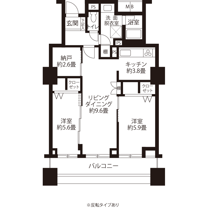 トミンタワー東雲 C5105 間取り図