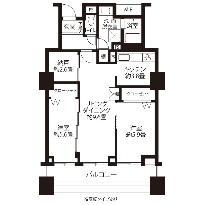 C5105タイプの間取り図