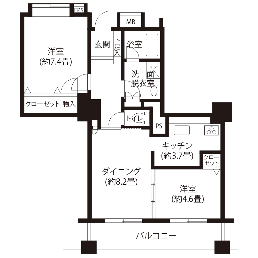 C5151タイプの間取り図