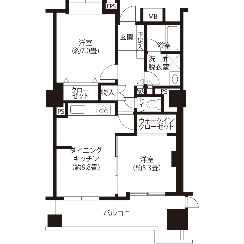 トミンタワー飯田橋三丁目 C5151 間取り図