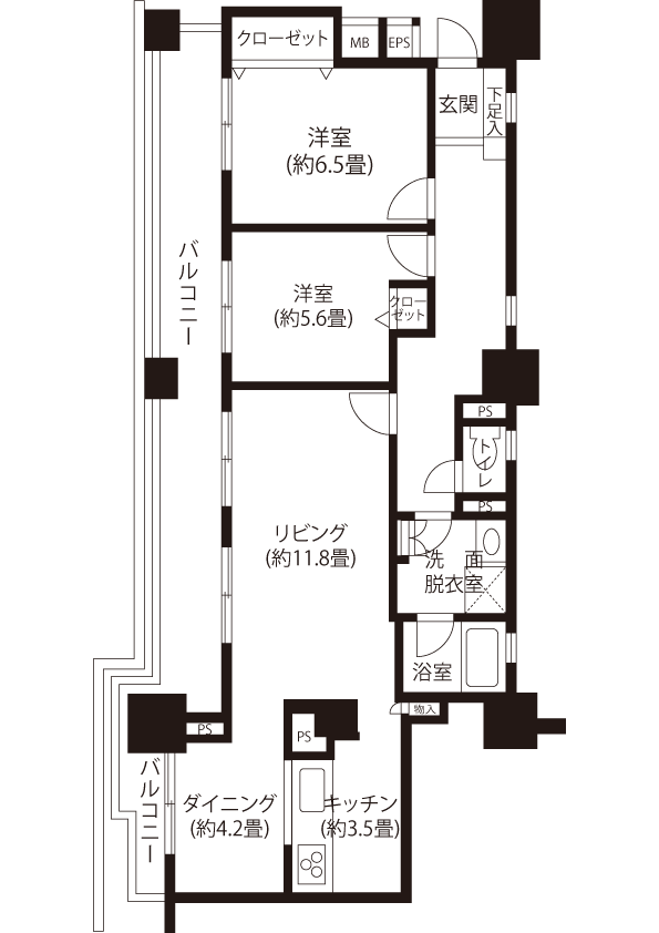 トミンタワー飯田橋三丁目 C5154 間取り図