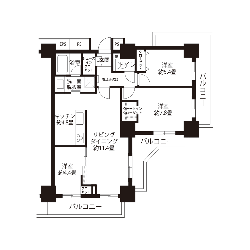 C5413タイプの間取り図