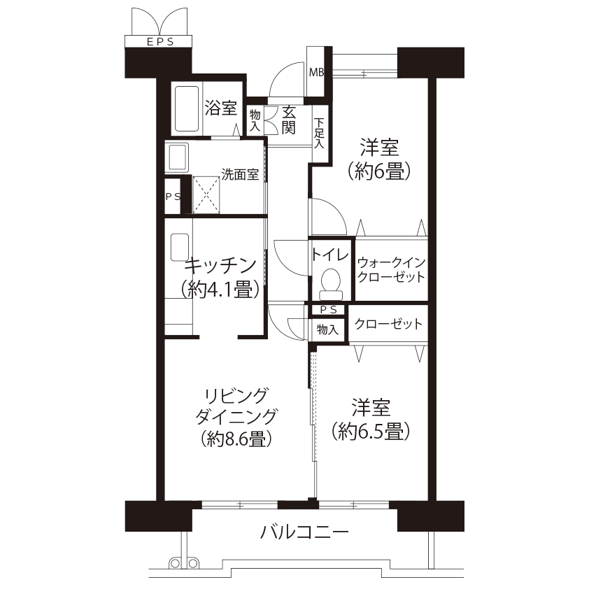 C5542タイプの間取り図