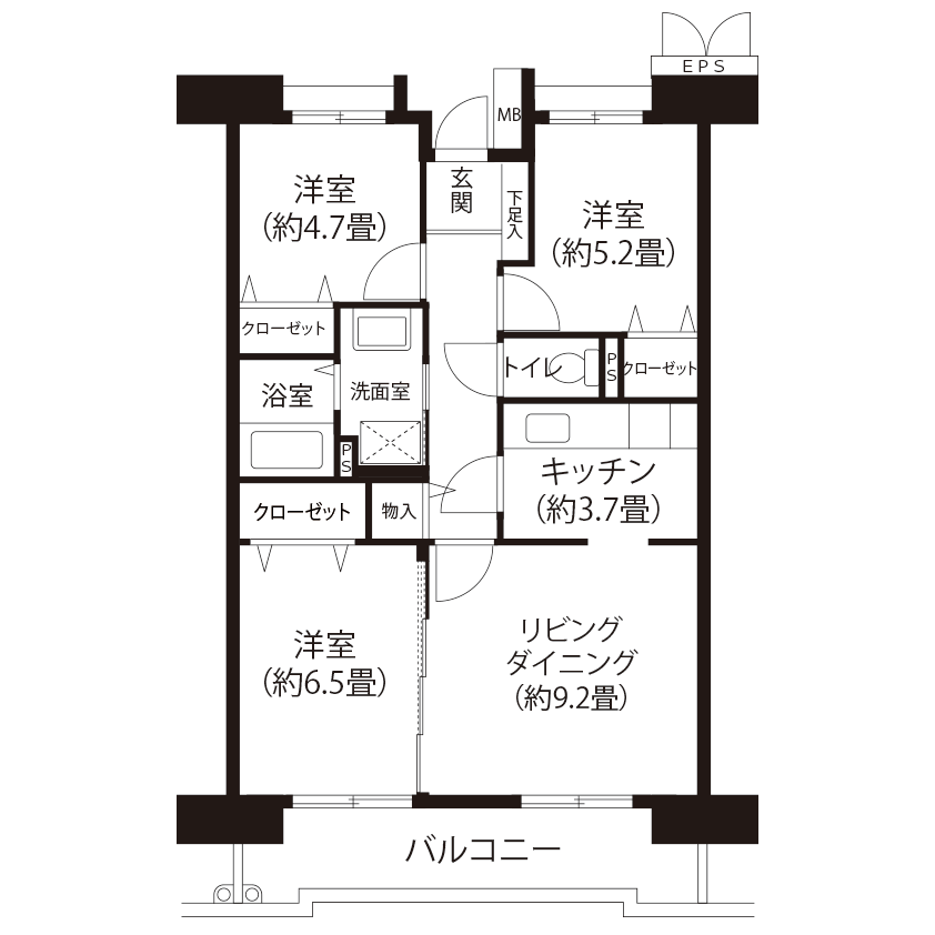 C5543タイプの間取り図