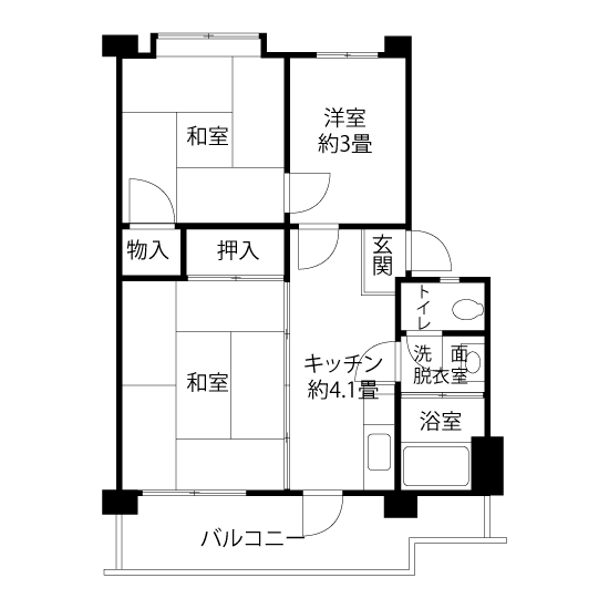 G0113タイプの間取り図