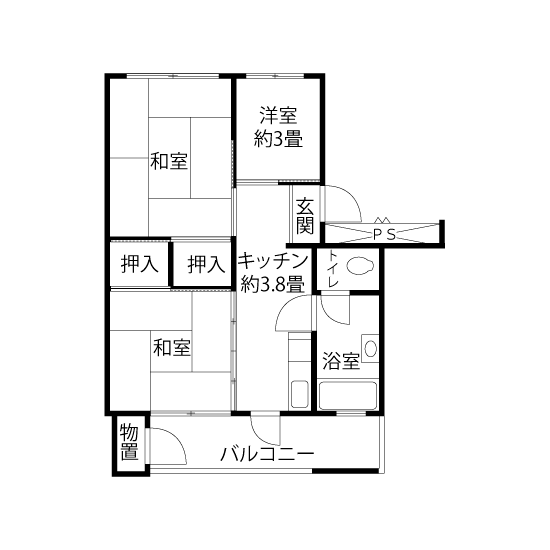 G1001タイプの間取り図