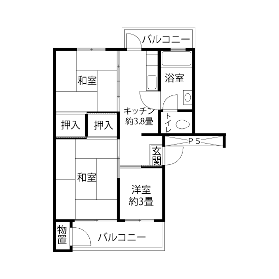 1-507号室の間取り図サムネイル