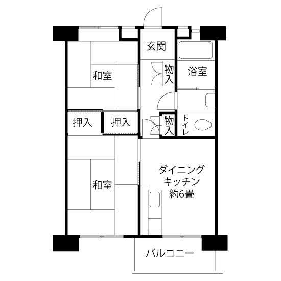 G1051タイプの間取り図