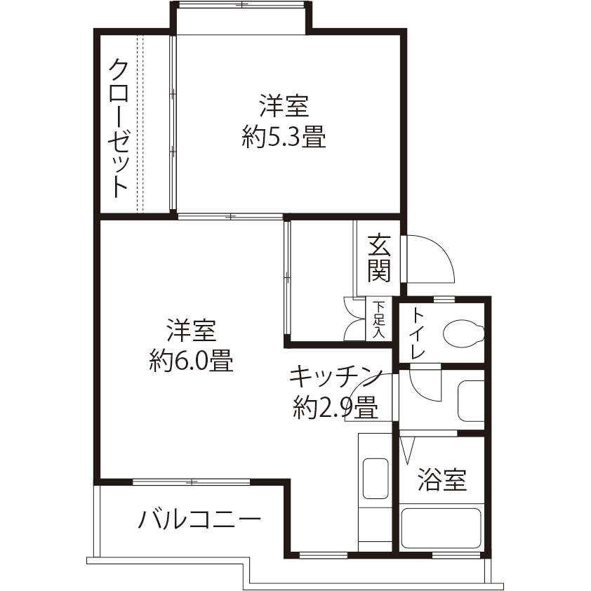 13-404号室の間取り図サムネイル