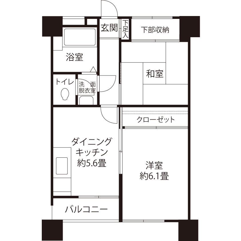 H0961タイプの間取り図