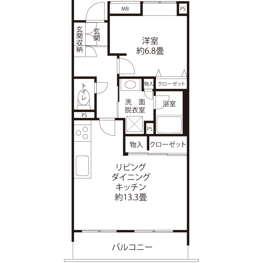 H8021タイプの間取り図