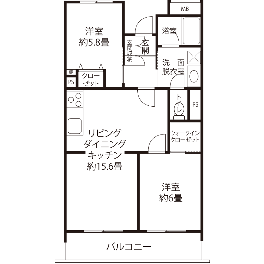H8023タイプの間取り図
