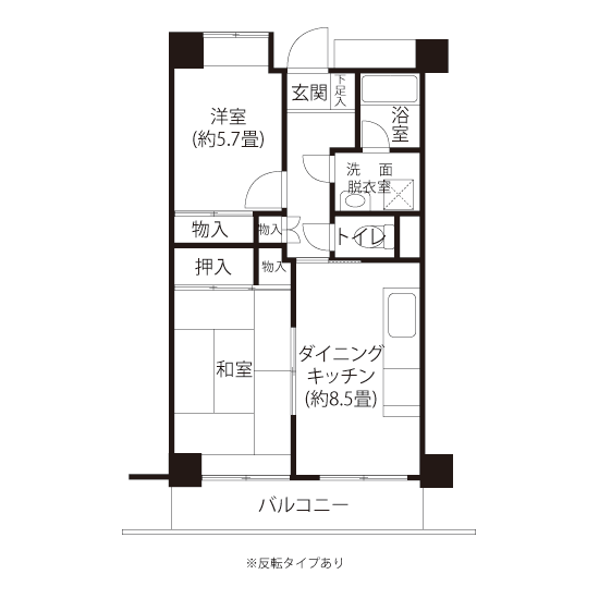 L8034タイプの間取り図
