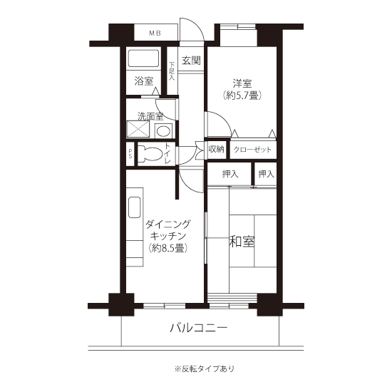 A8044タイプの間取り図