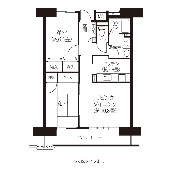 A8065タイプの間取り図