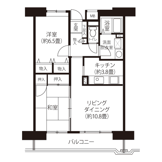 トミンハイム小豆沢 A8065 間取り図