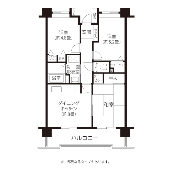 K8082タイプの間取り図