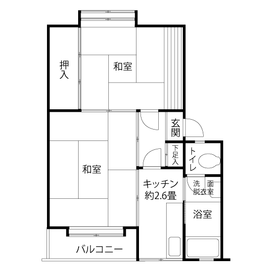 L0812タイプの間取り図