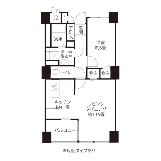 コーシャハイム港南三丁目 L1822 間取り図