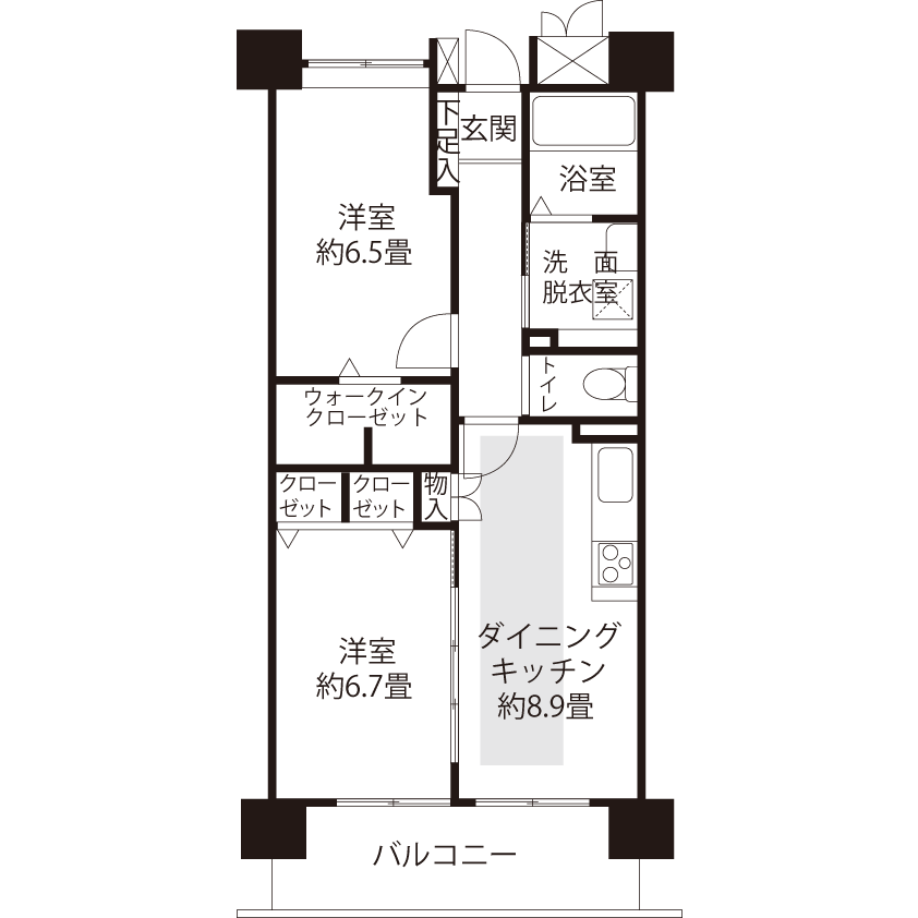 L1853タイプの間取り図
