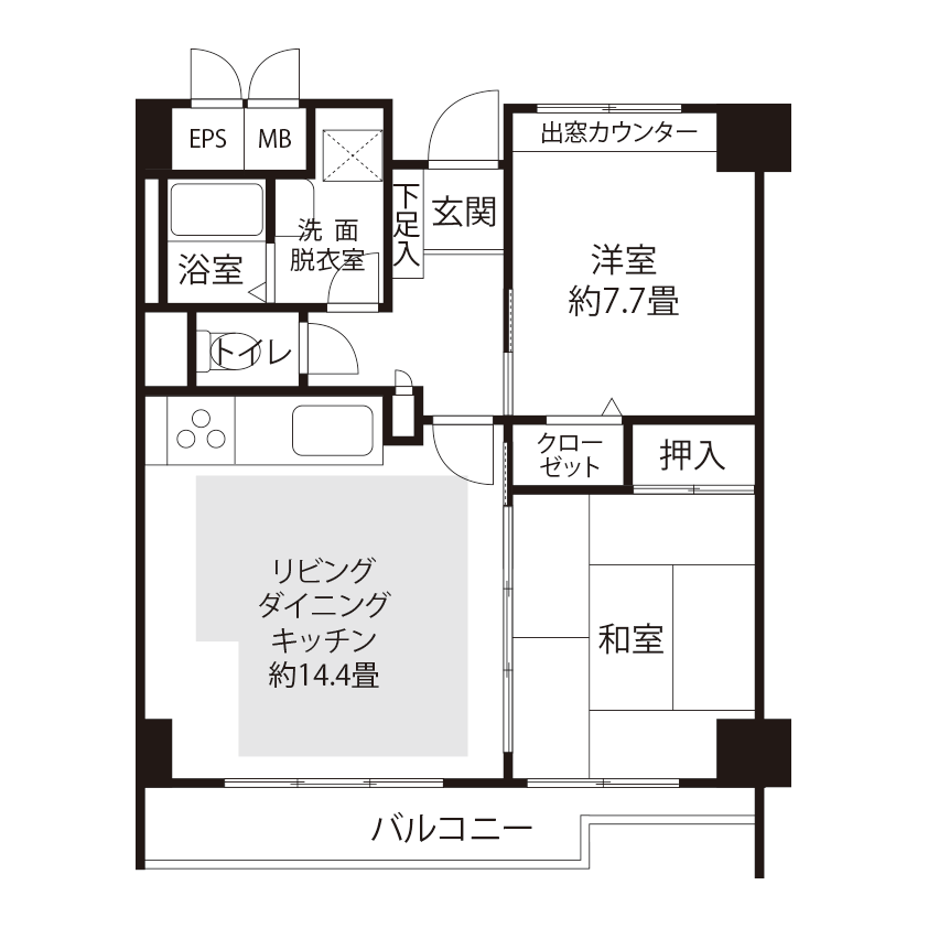 コーシャハイム南砂駅前 L1862 間取り図