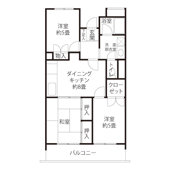 L8023タイプの間取り図
