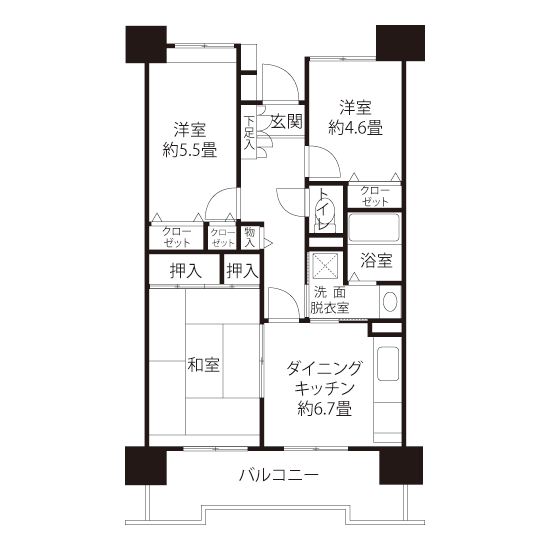 L8133タイプの間取り図