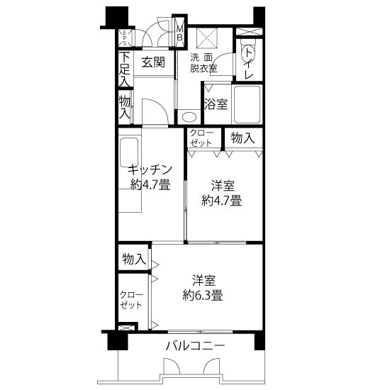 L8172タイプの間取り図