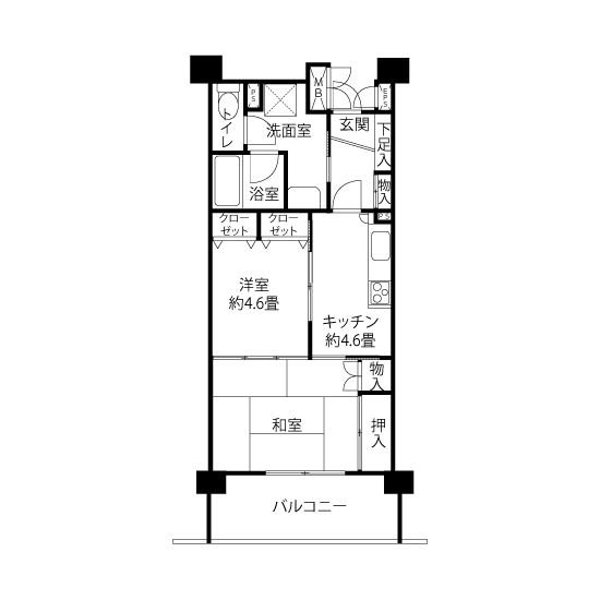 1-508号室の間取り図サムネイル
