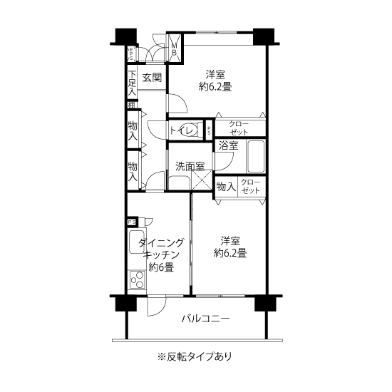 L8182タイプの間取り図