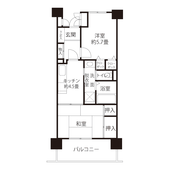 コーシャハイム小日向 L8201 間取り図