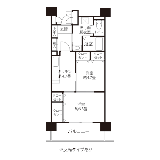 コーシャハイム小日向 L8201 間取り図
