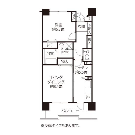 L8212タイプの間取り図