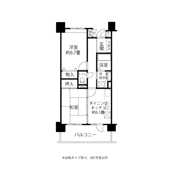 L8227タイプの間取り図